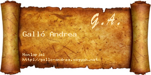 Galló Andrea névjegykártya