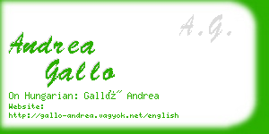 andrea gallo business card